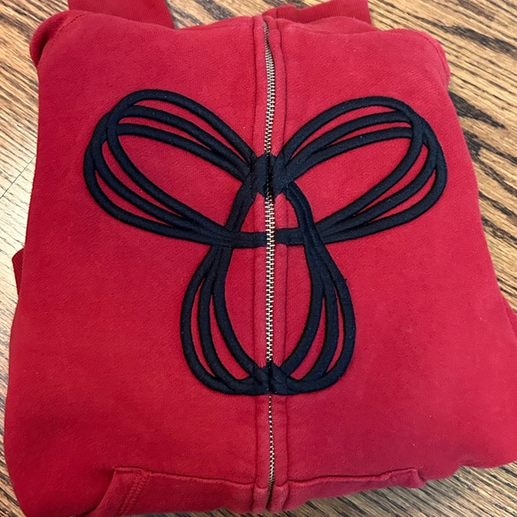 TNA zip up sweatshirt (burgundy) - Picture 4 of 5